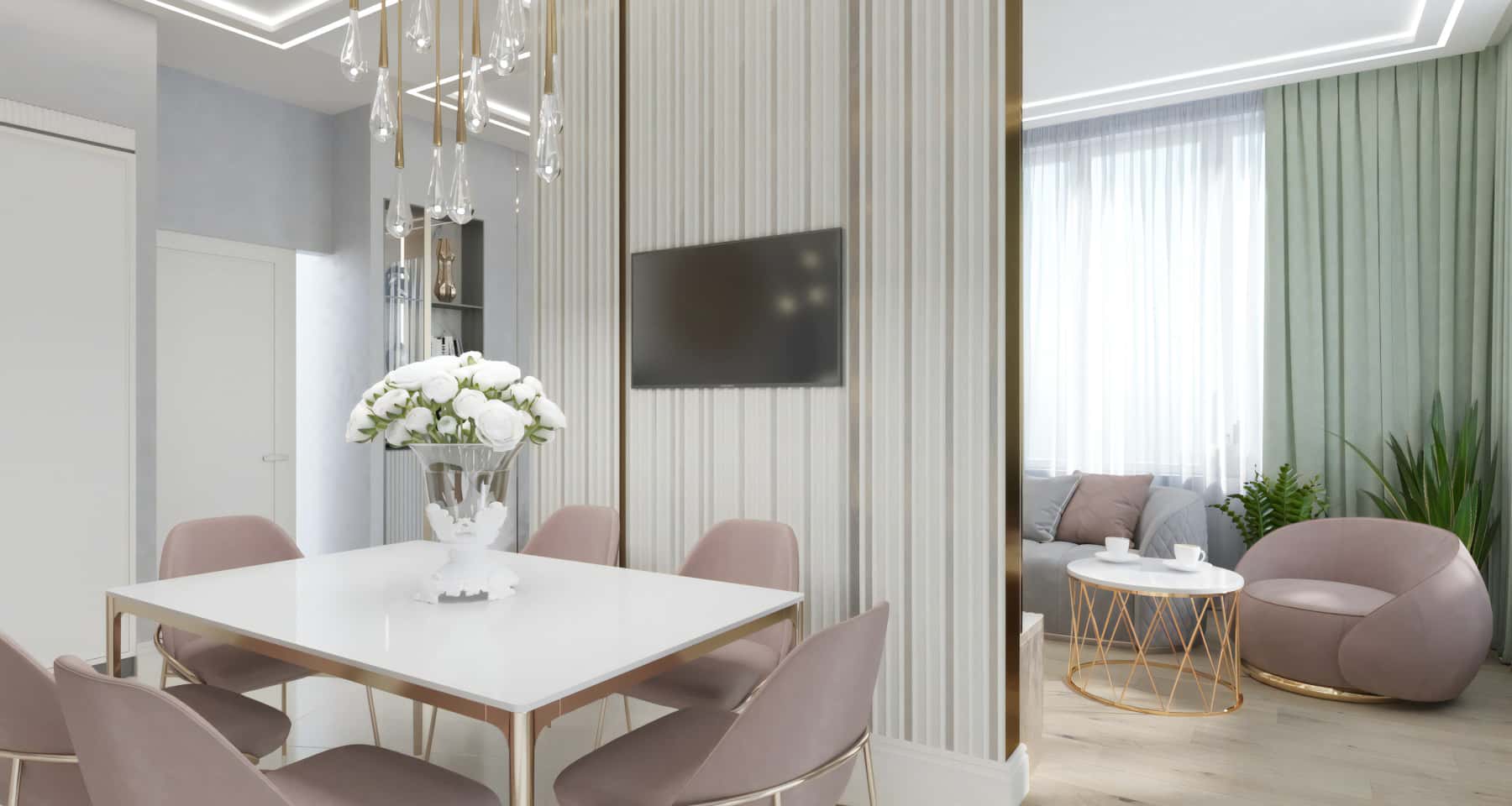 Світло для дому Світлий інтер'єр квартири 2026: ідеальне рішення для маленького простору з акцентом на світлі.