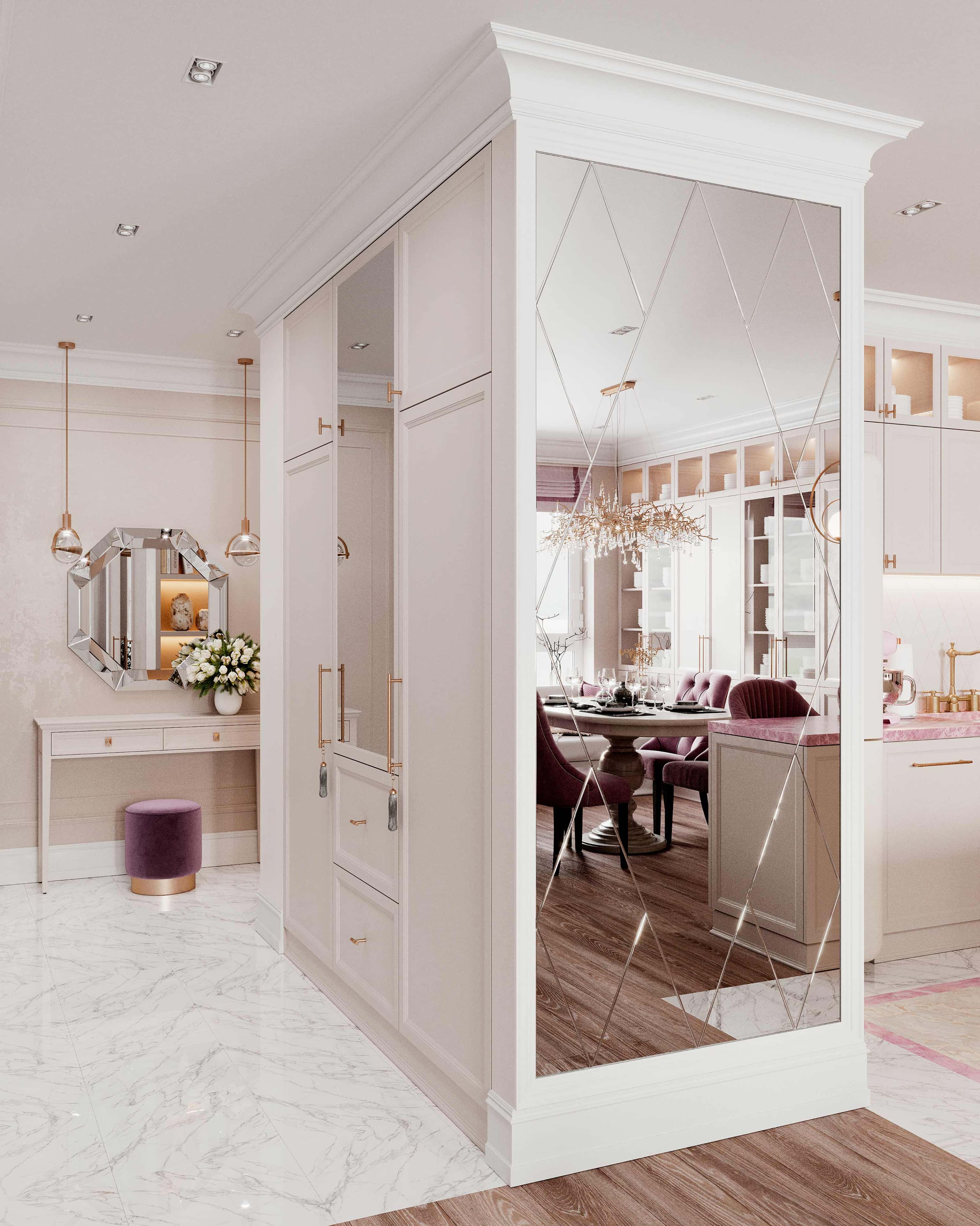 Світло для розширення простору Інтер'єр в світлих тонах 2026: візуальне розширення простору маленької квартири.