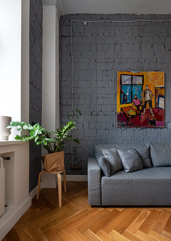 Лофт акцентна стіна Сучасна акцентна стіна 2026 з дерев'яними панелями в стилі лофт