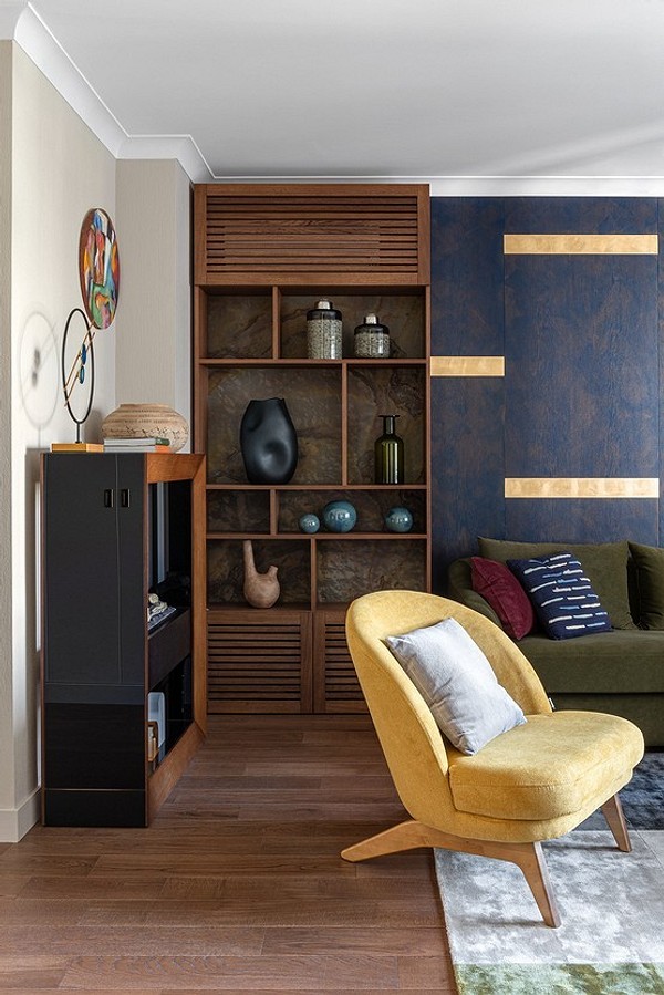 Бетонна акцентна стіна Акцентна стіна з декоративними панелями, що імітують бетон, стиль 2026