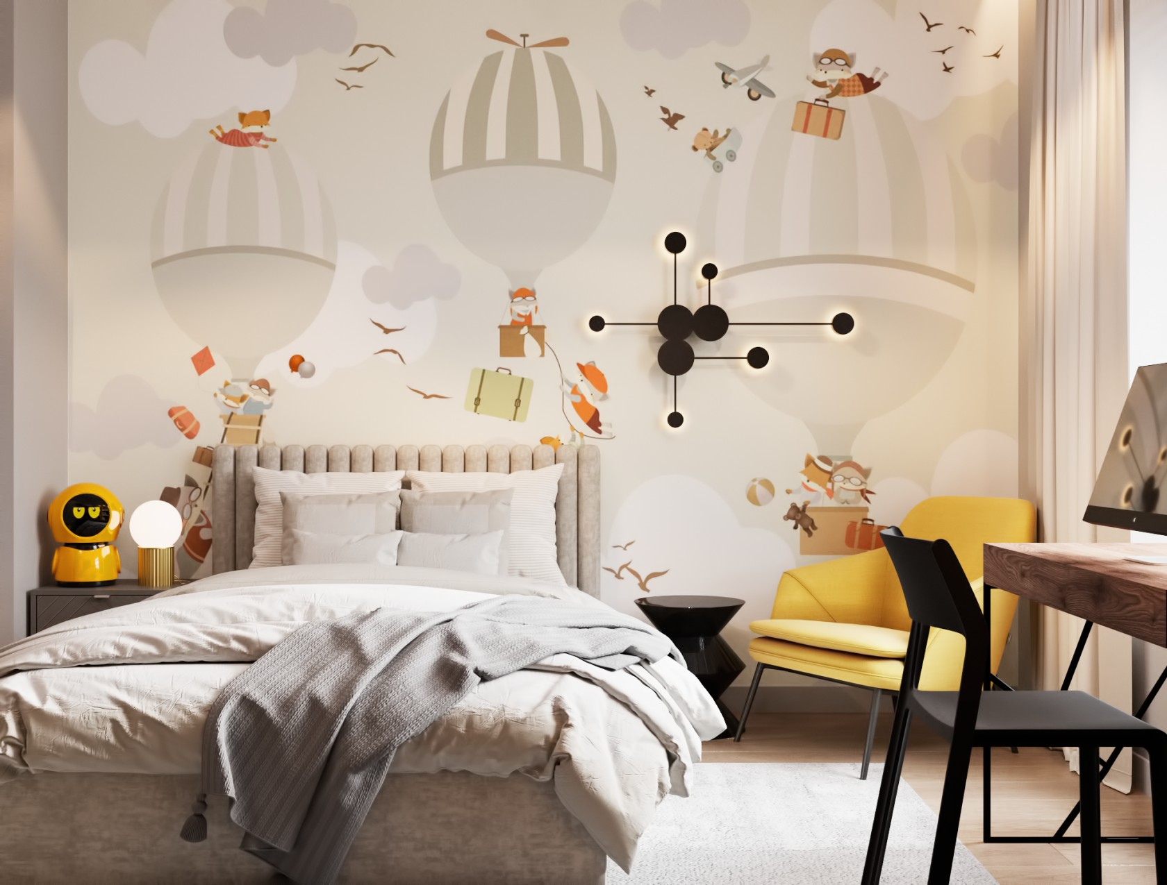 Простір для розвитку Сучасна дитяча кімната з функціональними меблями для ігор та навчання