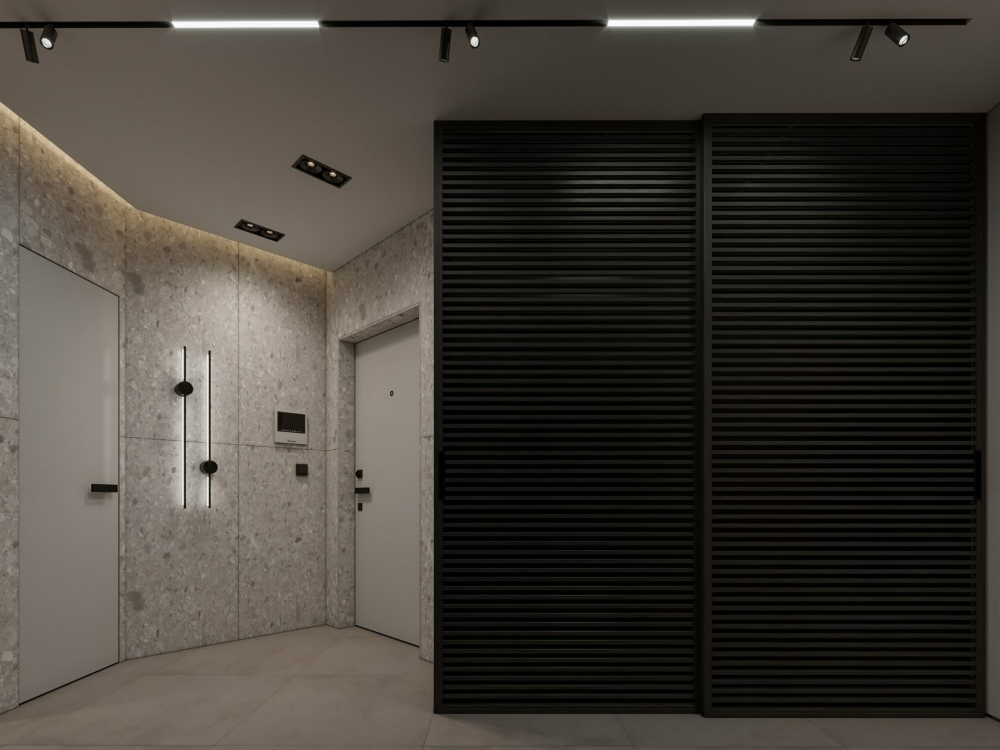 Темна їдальня: елегантність Темний інтер'єр їдальні з великим столом та елегантними стільцями