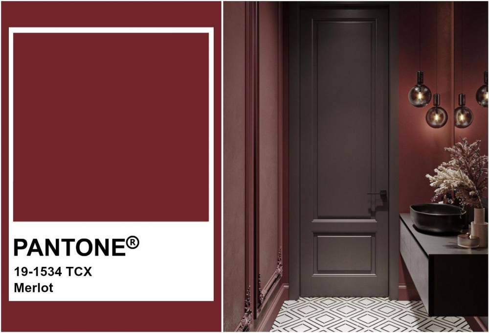 Темна спальня, мінімалізм Дизайн темного інтер'єру 2026: спальня з темними стінами, ліжком та тумбочками.