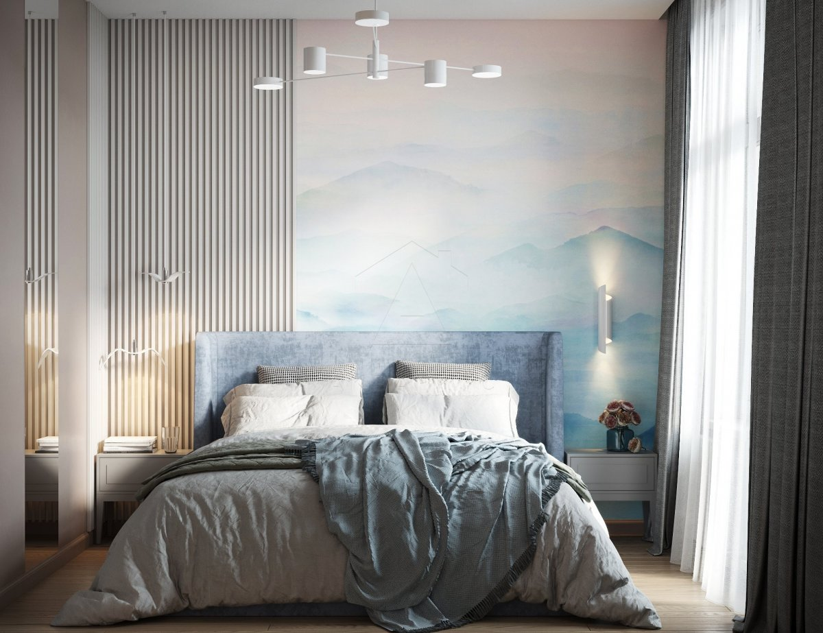 Елегантна спальня 2026 Елегантний дизайн спальні 2026: поєднання мінімалізму та комфорту з використанням природних кольорів.