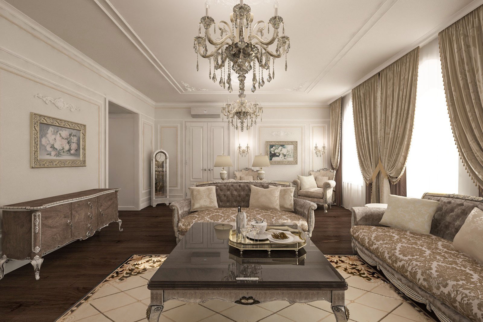 Класичний кабінет: місце для роботи Класичний інтер'єр кабінету з книжковою шафою, робочим столом та шкіряним кріслом