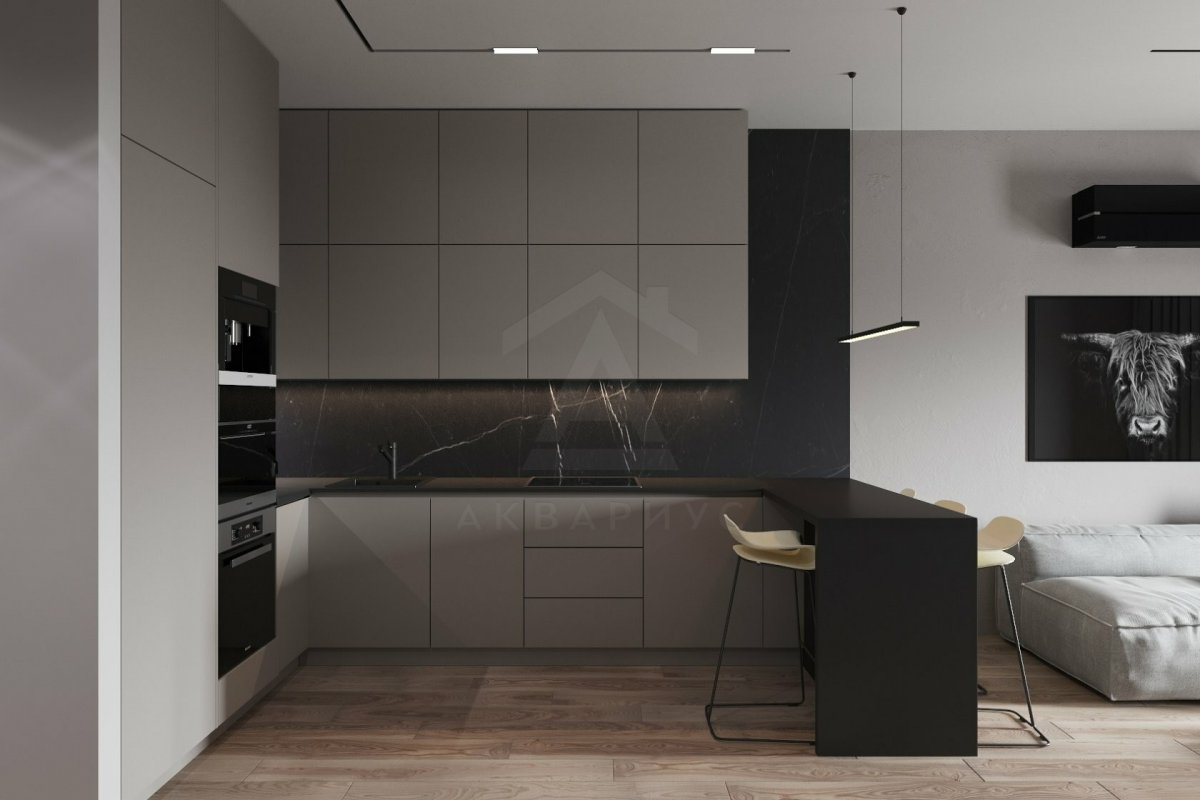 Мінімалізм: кухня 2026 Кухня в стилі мінімалізм 2026: функціональні меблі та відсутність зайвих деталей.