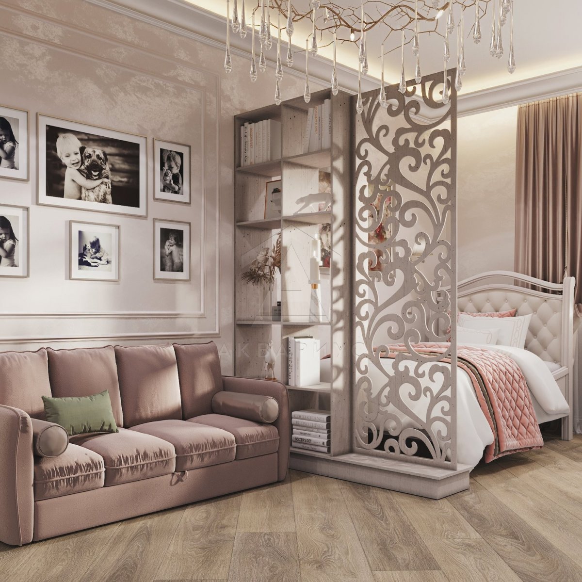 Колір в зонуванні Зонування вітальні та їдальні в маленькій квартирі за допомогою кольору