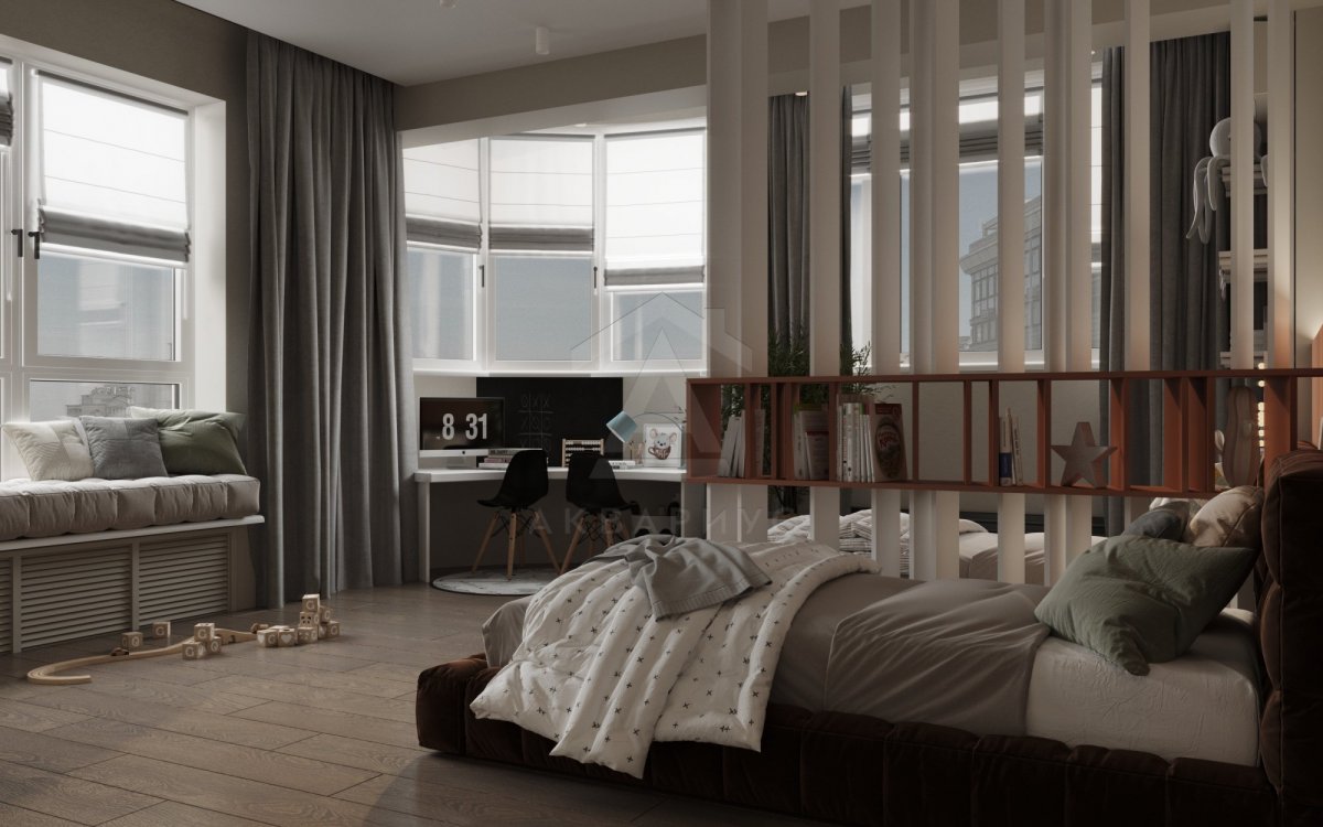 Дизайн перегородок 2026 Скляні перегородки 2026: сучасний дизайн зонування кімнати в квартирі