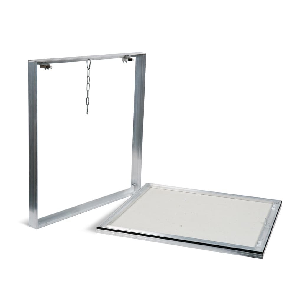 Люк для важкої плитки Детальний вигляд ревізійного люка, адаптованого під важку плитку, з прихованим монтажем 2026