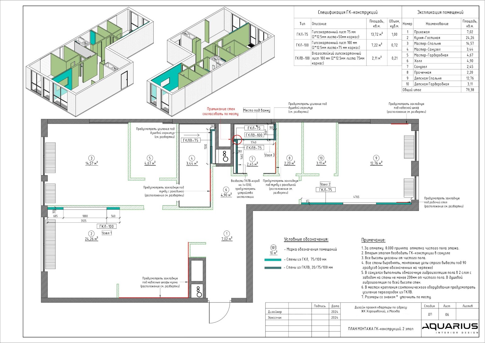 Технічний план електрики Приклад технічного креслення дизайн-проєкту: розташування розеток та вимикачів