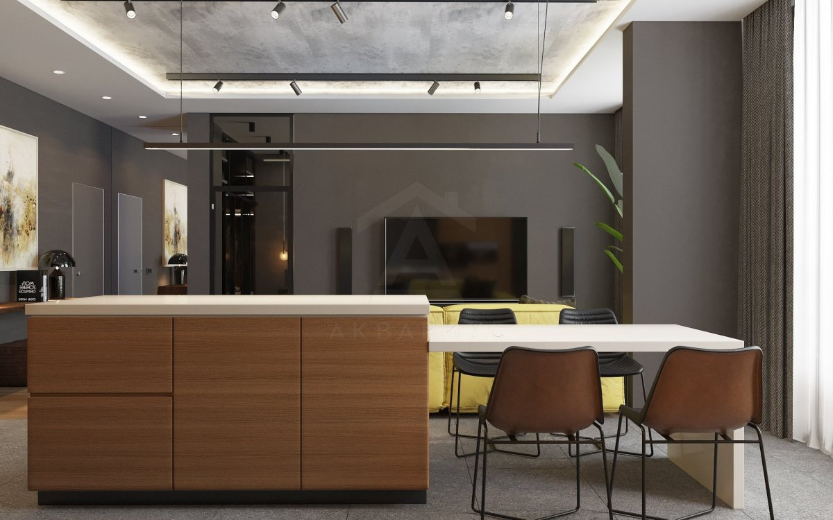 Лофт: мікс матеріалів Лофт 2026: поєднання цегли, металу та дерева в інтер'єрі вітальні