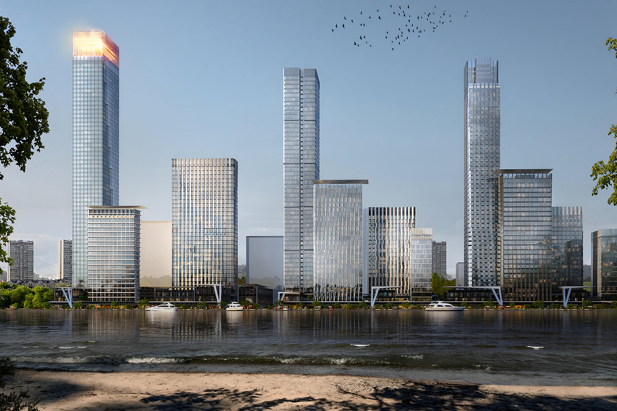 Світло та простір Квартири з панорамним склінням в новому ЖК Києва з краєвидом на річку та сучасним дизайном.