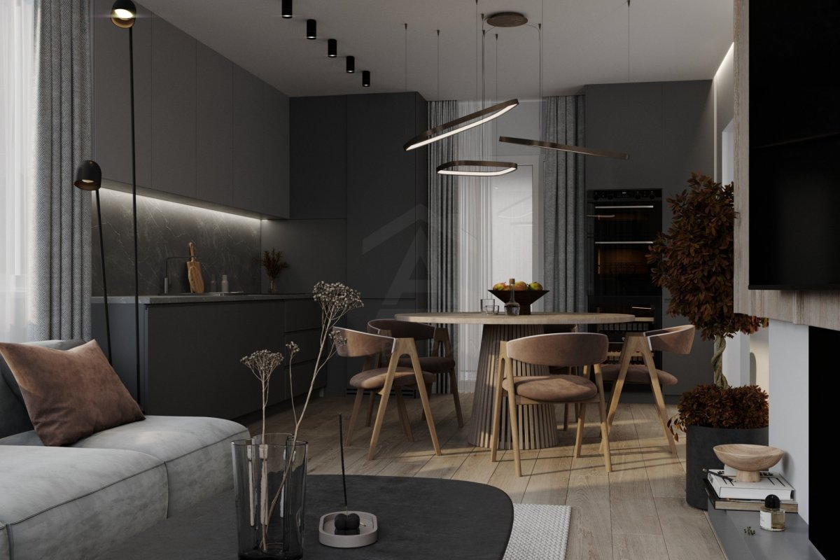 Кухня: дизайн 2026 Інтер'єр кухні 2026: сучасний дизайн з акцентом на економію при ремонті квартири в Краснодарі.