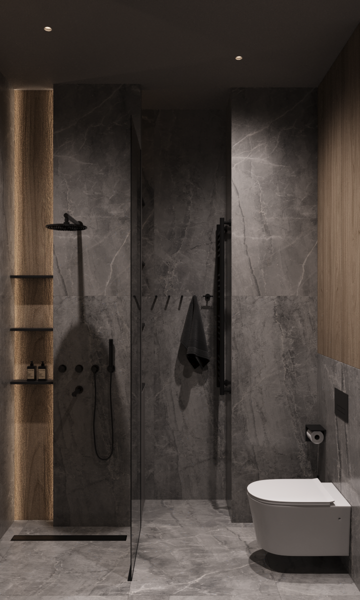 Детальна 3D візуалізація Приклад 3D-візуалізації кухні-вітальні з детальним освітленням та текстурами.