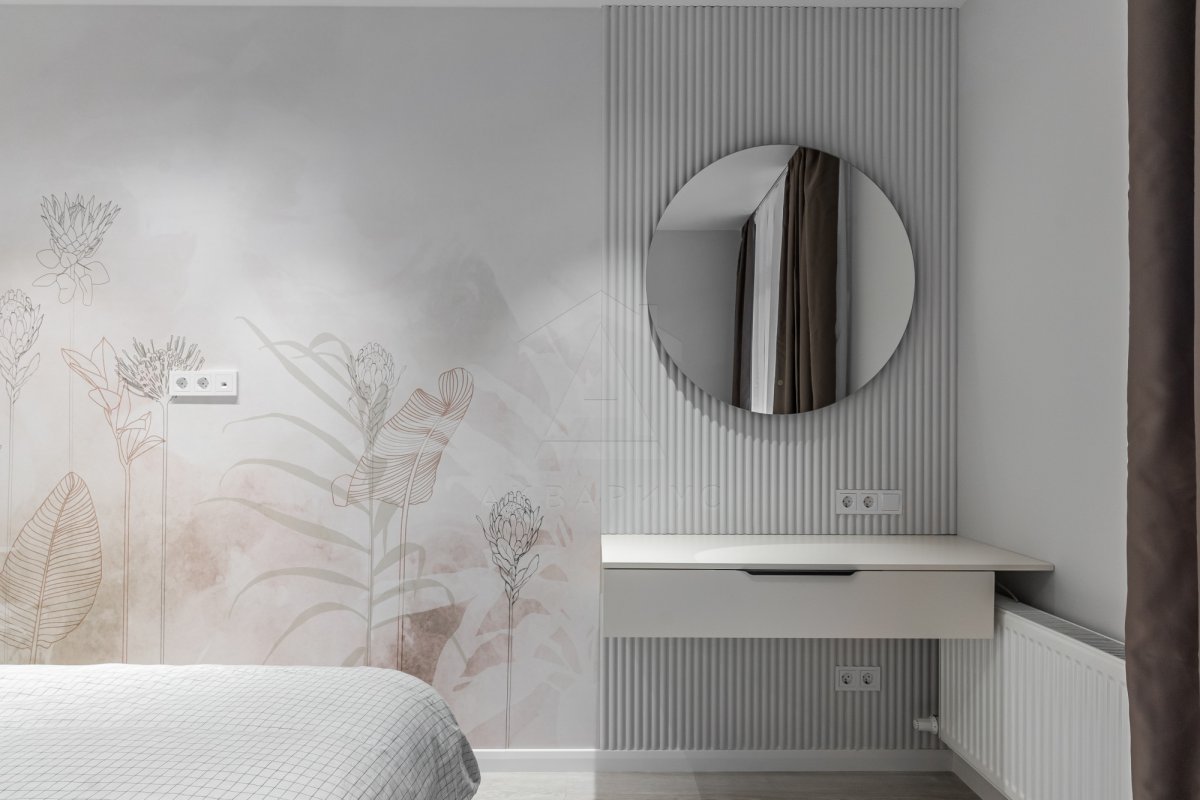 Сучасна класика Елегантний інтер'єр квартири в стилі сучасної класики з м'якими меблями.