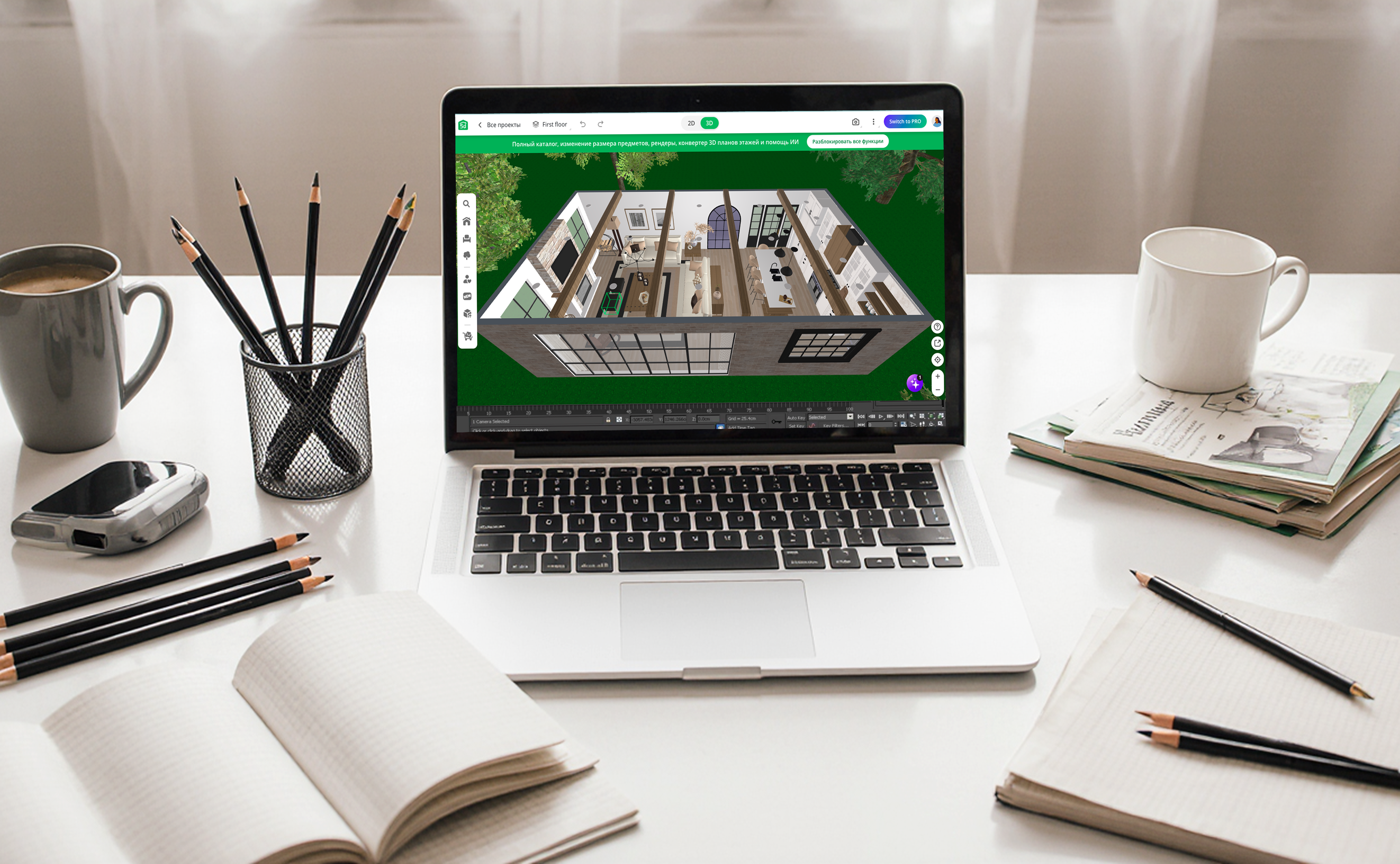 ШІ: Ванна кімната 3D Нейромережа для дизайну інтер'єру: 3D-візуалізація ванної кімнати з сучасним стилем.