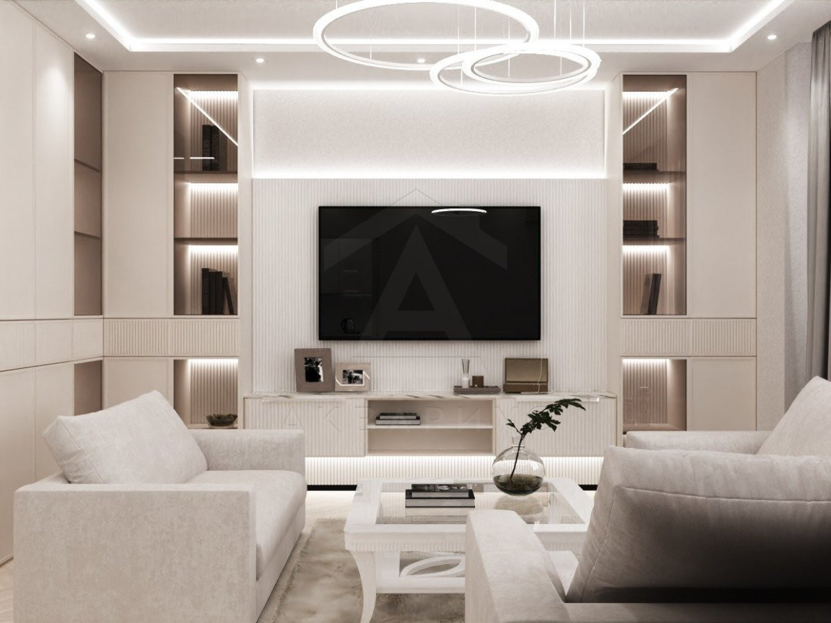 Дизайн 2026: Світло і простір Сучасний дизайн інтер'єру квартири в Ростові, що візуально збільшує простір, 2026 рік