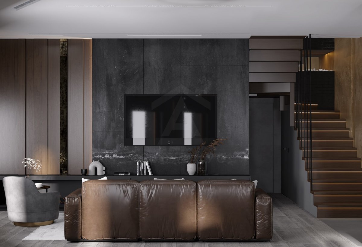 Розкішний хол Розкішний дизайн передпокою з великим дзеркалом та стильними меблями.