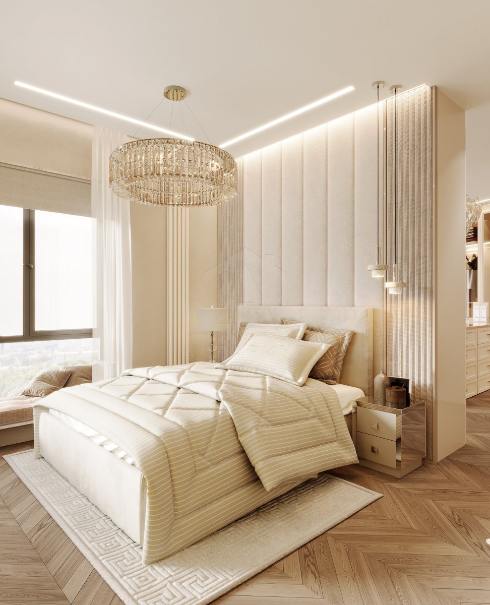 Вітальня з каміном Сучасний розкішний інтер'єр вітальні з каміном та зручними диванами.